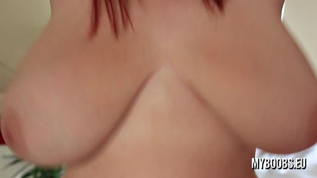 Huge Natural Tits Babe Smoking And Bouncing Boobs