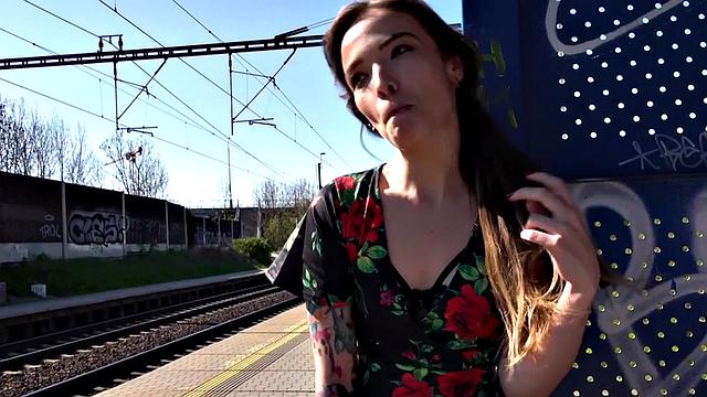 Low cost inked babe POV sucks BWC and gets pussybanged