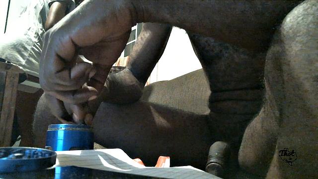 A black babe take it in the ass outdoors in Texas!