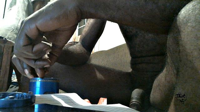 A black babe take it in the ass outdoors in Texas!