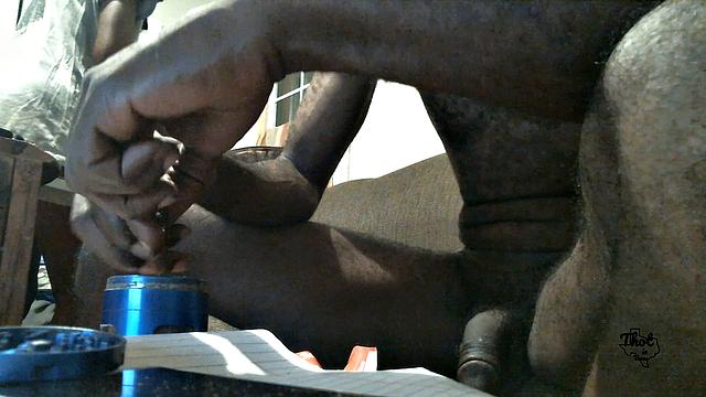 A black babe take it in the ass outdoors in Texas!