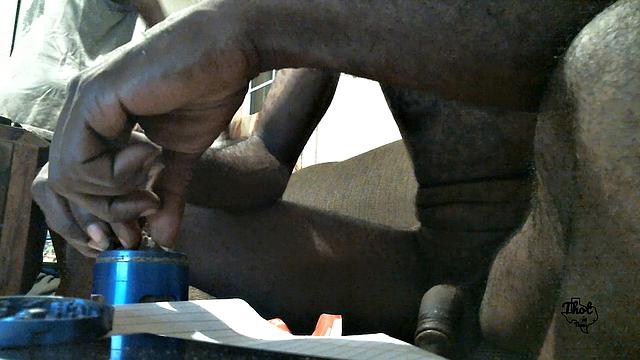 A black babe take it in the ass outdoors in Texas!