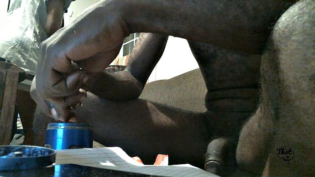 A black babe take it in the ass outdoors in Texas!