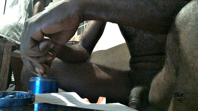 A black babe take it in the ass outdoors in Texas!