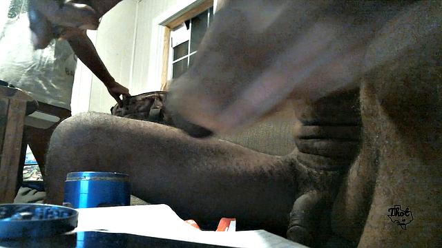 A black babe take it in the ass outdoors in Texas!