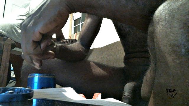 A black babe take it in the ass outdoors in Texas!