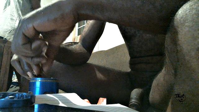 A black babe take it in the ass outdoors in Texas!