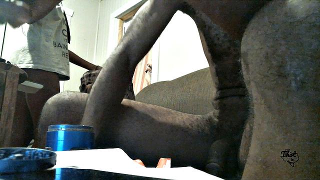 A black babe take it in the ass outdoors in Texas!