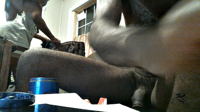 A black babe take it in the ass outdoors in Texas!