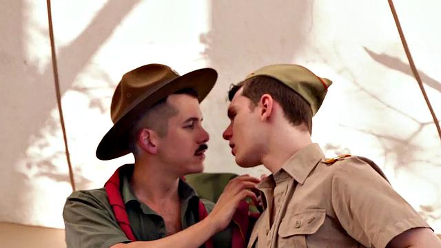 Naughty scoutbarebacks teach skinny novice the art of ass fucking outdoors