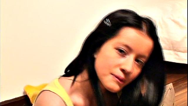 Naughty teen Diana strips and teases