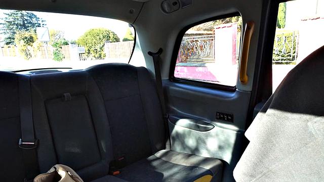 Big-titted redhead babe fucks cab driver for a free ride