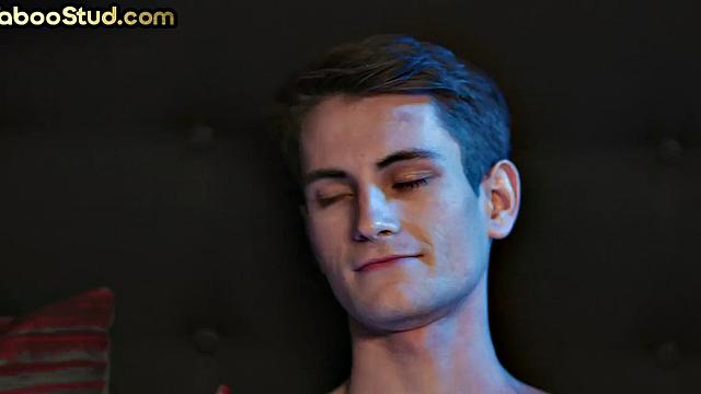 Taboo stepdaddy bareback bangs 21yo stepson's asshole