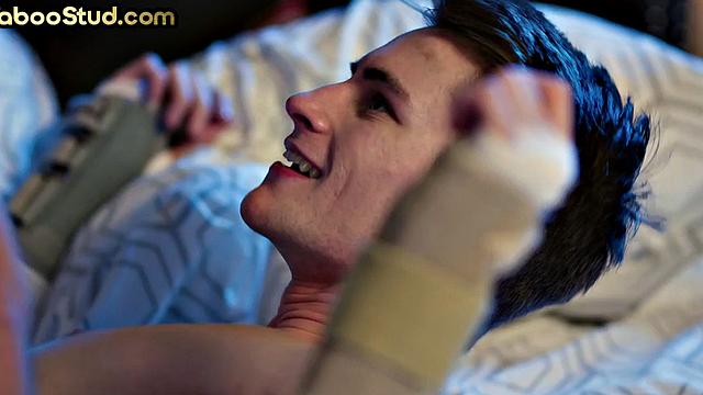 Taboo stepdaddy bareback bangs 21yo stepson's asshole