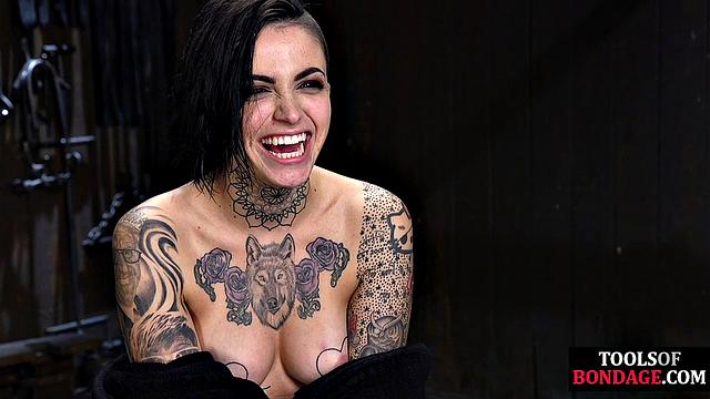 tattooed sub gets rough electrosex