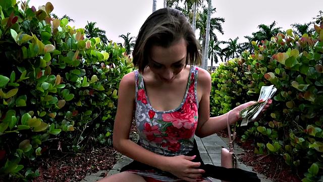 Watch Amber Fucked in POV outside & gives mind-blowing handjobs