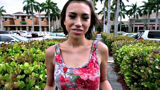 Watch Amber Fucked in POV outside & gives mind-blowing handjobs
