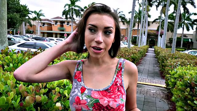 Watch Amber Fucked in POV outside & gives mind-blowing handjobs