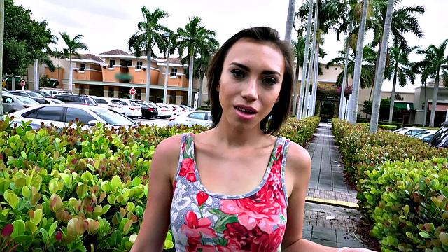 Watch Amber Fucked in POV outside & gives mind-blowing handjobs