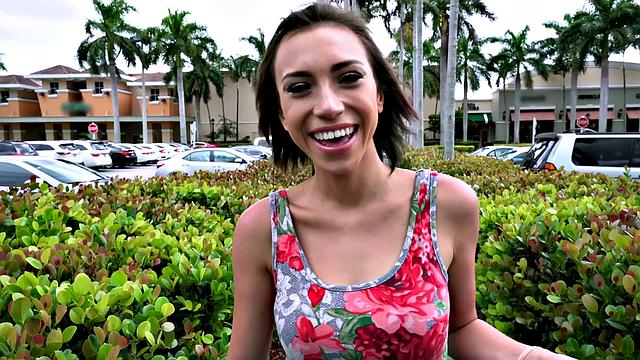 Watch Amber Fucked in POV outside & gives mind-blowing handjobs