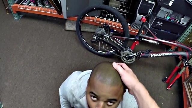 IR office 3some banging for horny black pawn