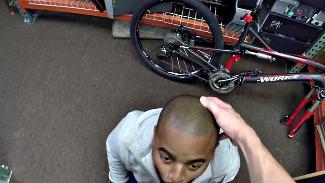 IR office 3some banging for horny black pawn