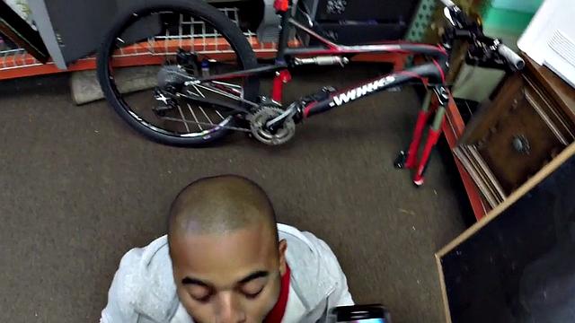 IR office 3some banging for horny black pawn