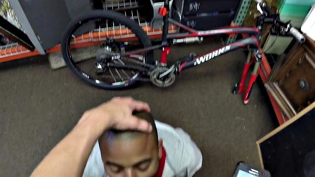 IR office 3some banging for horny black pawn