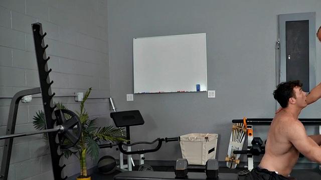 Eager group barebacked in the gym with muscular guys