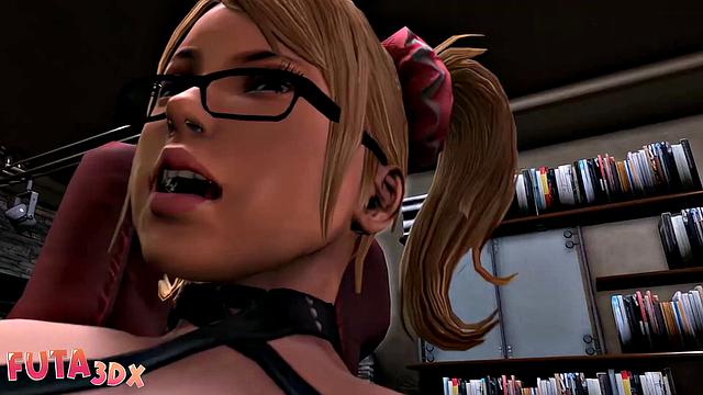 Futa3dX - Futa Foursome With Blonde Fucked In All Possible Holes