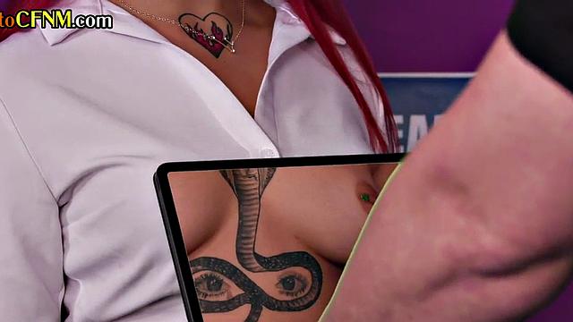 CFNM girls love sucking stiff cock while jerking it