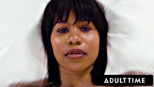 ADULT TIME - Lana Smalls STRETCHES TIGHT PUSSY & TAKES ROUGH POUNDING FROM HUGE COCK!