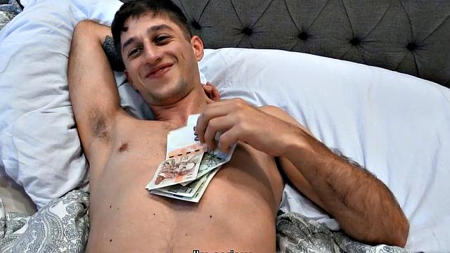 Skinny twink doggystyled after handjob in POV