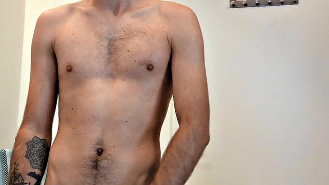 Skinny twink doggystyled after handjob in POV