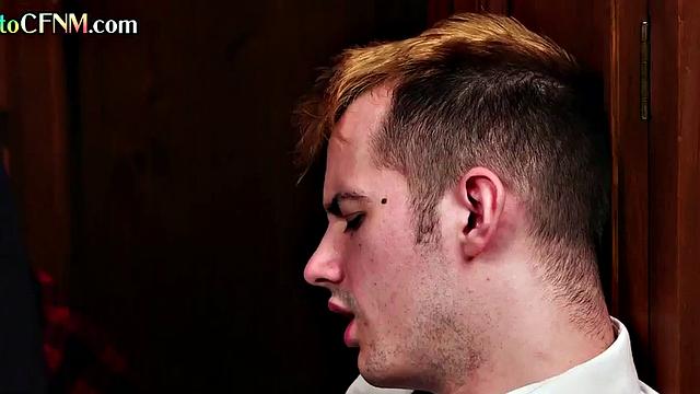 Uniform schoolbabes tugging classmates