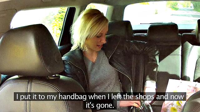Blonde bombshell trades sex for a ride with taxi driver in POV