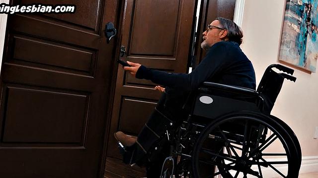 Bigtitted GILF scissoring cute 21yo after toying