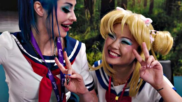 ADULT TIME - FUTA Lulu Chu Takes GUSHING CUMSHOTS From Futa Girls Jewelz Blu & Codi Vore!