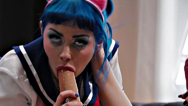 ADULT TIME - FUTA Lulu Chu Takes GUSHING CUMSHOTS From Futa Girls Jewelz Blu & Codi Vore!