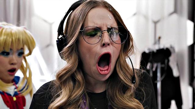 ADULT TIME - FUTA Lulu Chu Takes GUSHING CUMSHOTS From Futa Girls Jewelz Blu & Codi Vore!