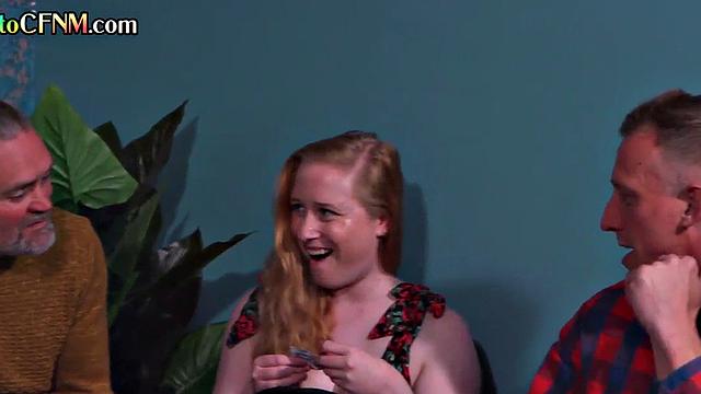 British CFNM slut pounded while others watch and film