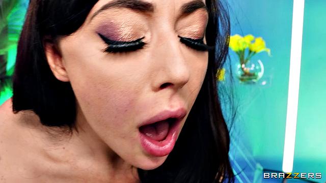 Azul Hermosa and Whitney Wright drench their pussies in a wild lesbian scissoring session