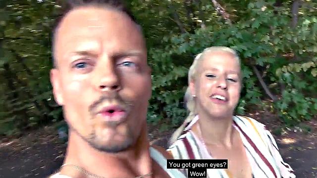 Public amateur MILF fucked outdoors after casting by sex date