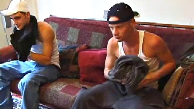 It's always hot to watch two guys jerking off together, and that's exactly what Bama and Red are doing in this scene.