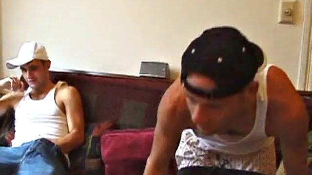 It's always hot to watch two guys jerking off together, and that's exactly what Bama and Red are doing in this scene.