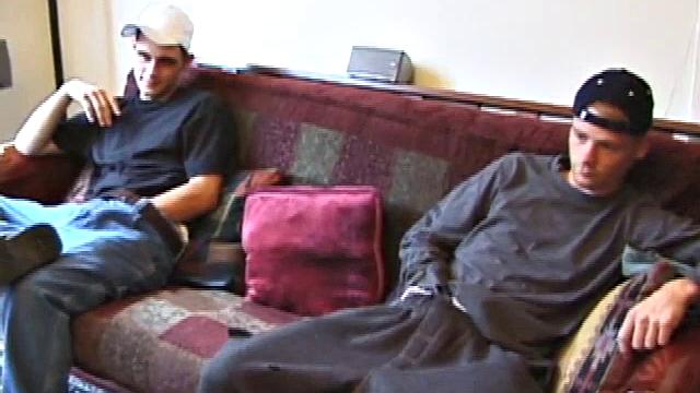 It's always hot to watch two guys jerking off together, and that's exactly what Bama and Red are doing in this scene.