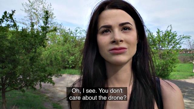 Public 21yo fucked in POV by dirty wild fucker