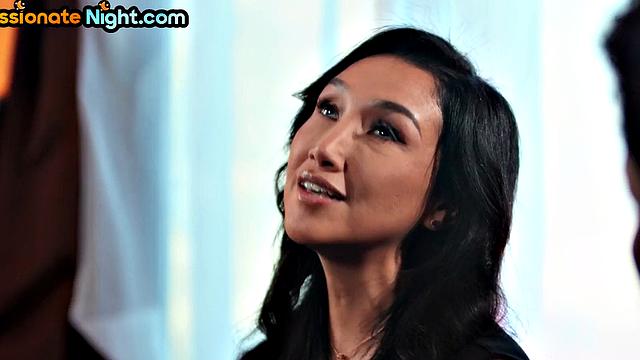 Passionate interracial sex with stunning babe and her BBC boss