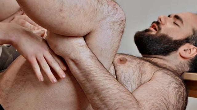 Nympho stud fucked in ass by nice male dick