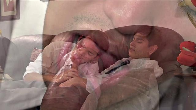 Slim college Latino bred after sucking and handjob